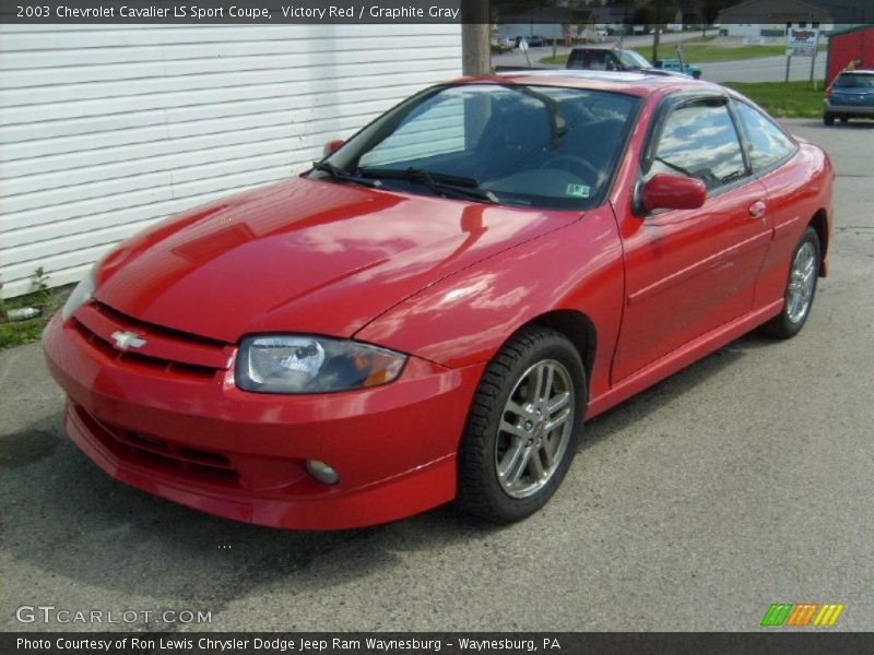 Victory Red / Graphite Gray 2003 Chevrolet Cavalier LS Sport Coupe