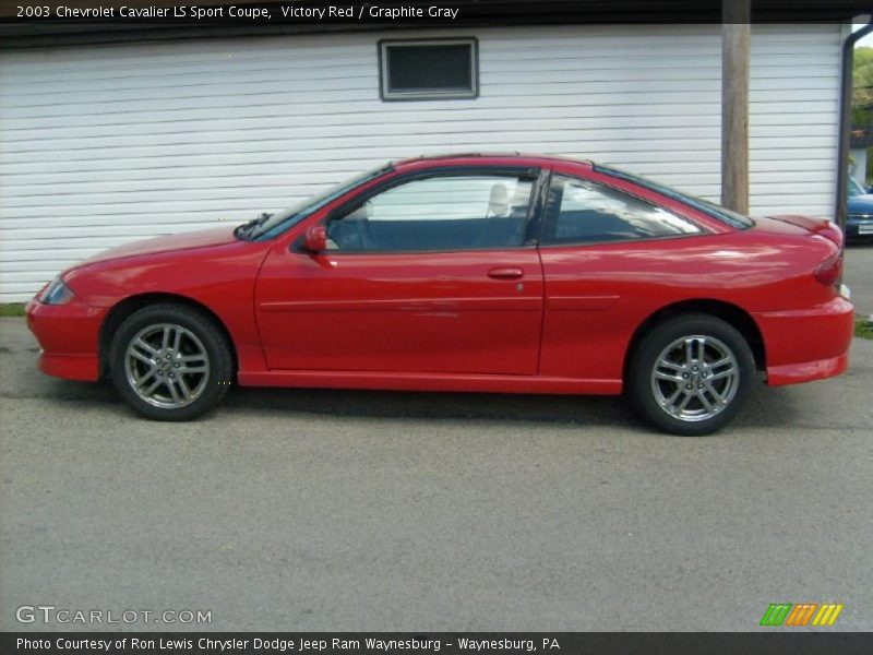 Victory Red / Graphite Gray 2003 Chevrolet Cavalier LS Sport Coupe