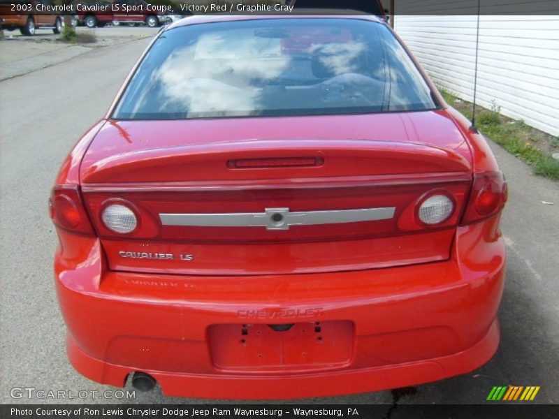 Victory Red / Graphite Gray 2003 Chevrolet Cavalier LS Sport Coupe