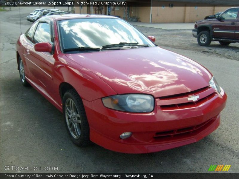 Victory Red / Graphite Gray 2003 Chevrolet Cavalier LS Sport Coupe