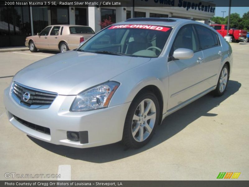 Radiant Silver Metallic / Cafe Latte 2008 Nissan Maxima 3.5 SE