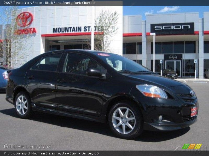 Black Sand Pearl / Dark Charcoal 2007 Toyota Yaris Sedan