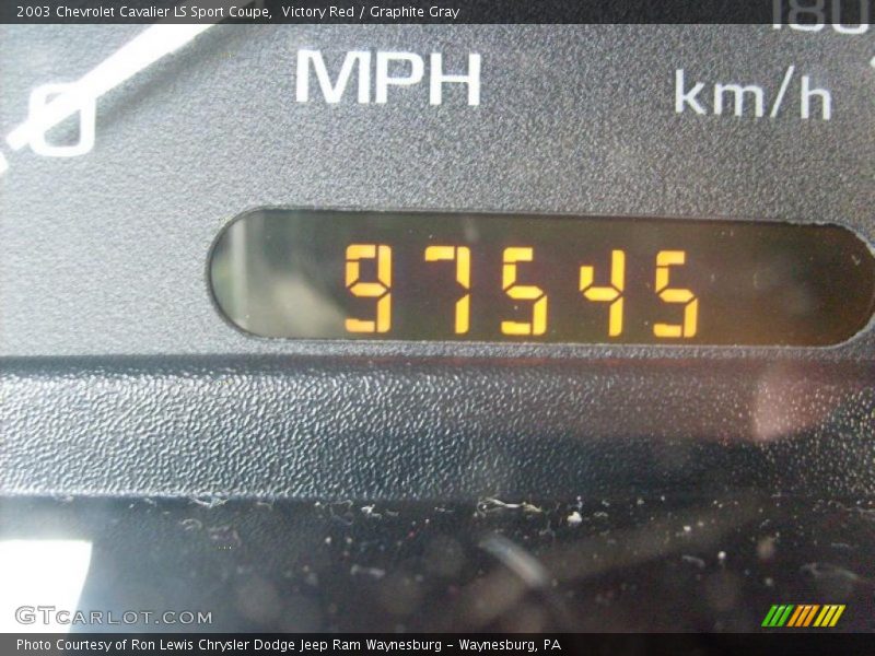 Victory Red / Graphite Gray 2003 Chevrolet Cavalier LS Sport Coupe