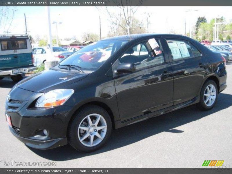 Black Sand Pearl / Dark Charcoal 2007 Toyota Yaris Sedan