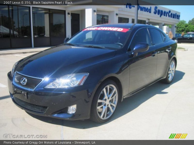Black Sapphire Pearl / Black 2007 Lexus IS 350