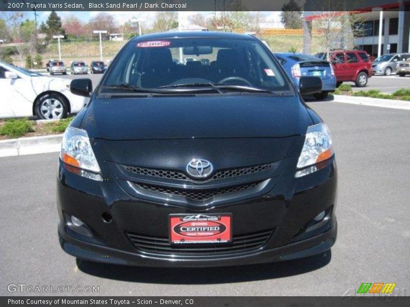Black Sand Pearl / Dark Charcoal 2007 Toyota Yaris Sedan