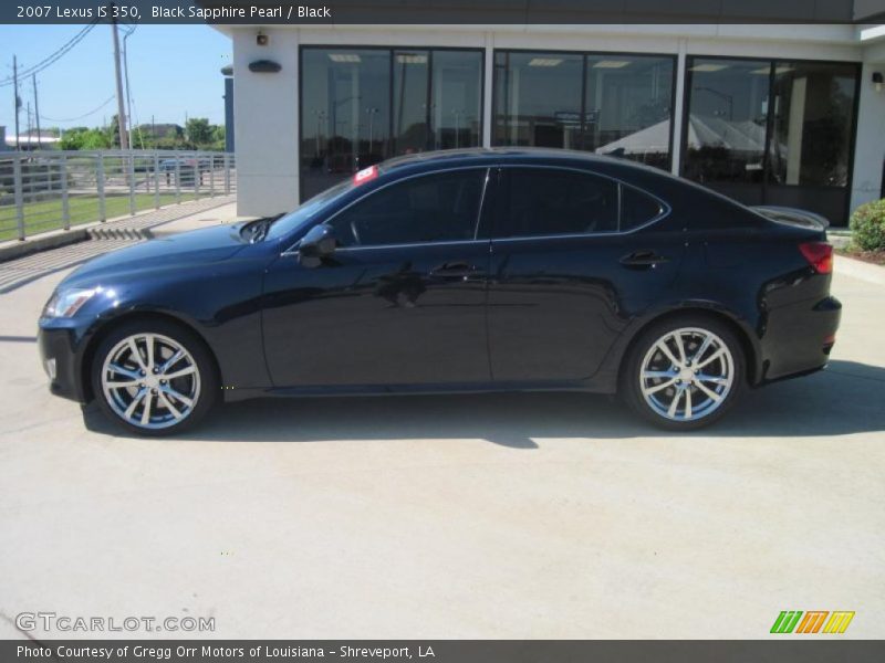 Black Sapphire Pearl / Black 2007 Lexus IS 350