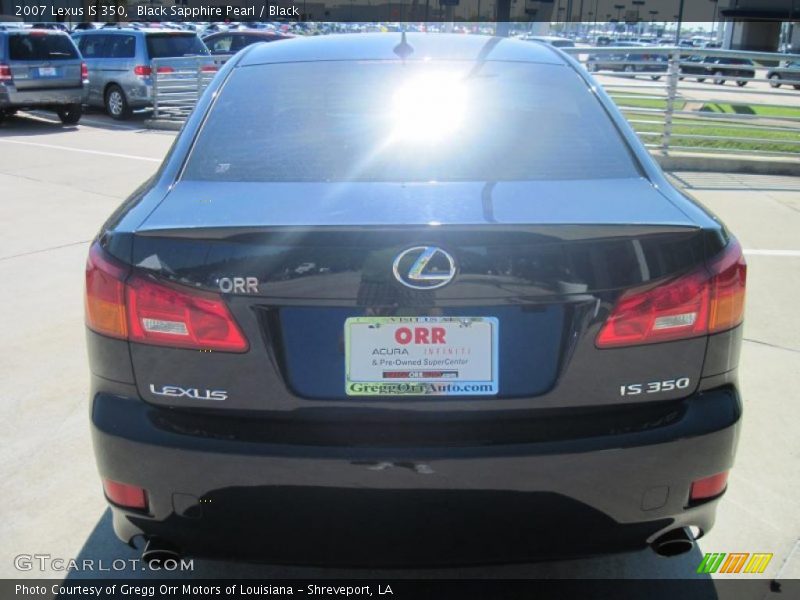Black Sapphire Pearl / Black 2007 Lexus IS 350