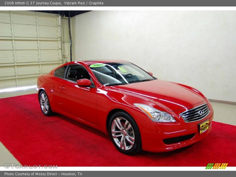 Vibrant Red / Graphite 2008 Infiniti G 37 Journey Coupe