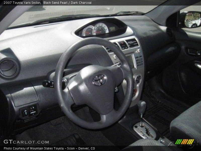 Black Sand Pearl / Dark Charcoal 2007 Toyota Yaris Sedan