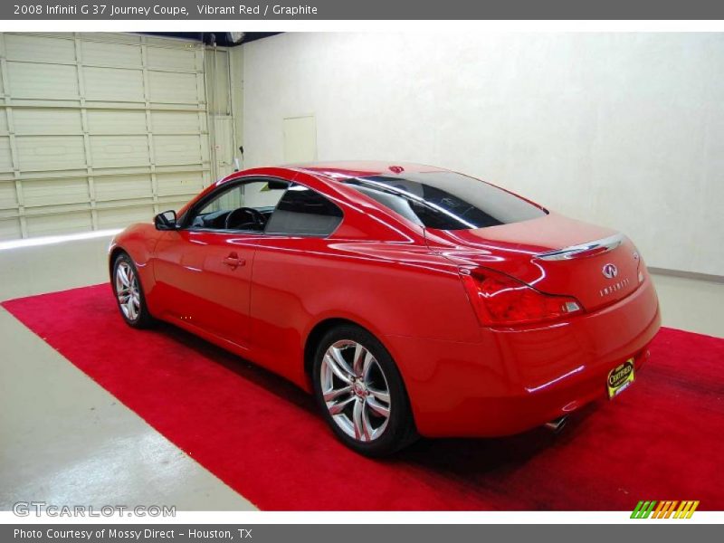Vibrant Red / Graphite 2008 Infiniti G 37 Journey Coupe