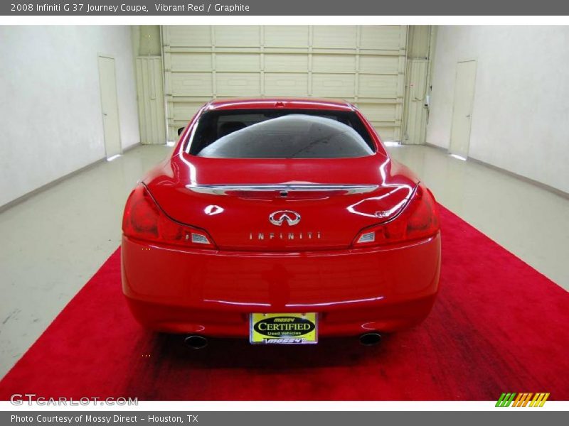 Vibrant Red / Graphite 2008 Infiniti G 37 Journey Coupe