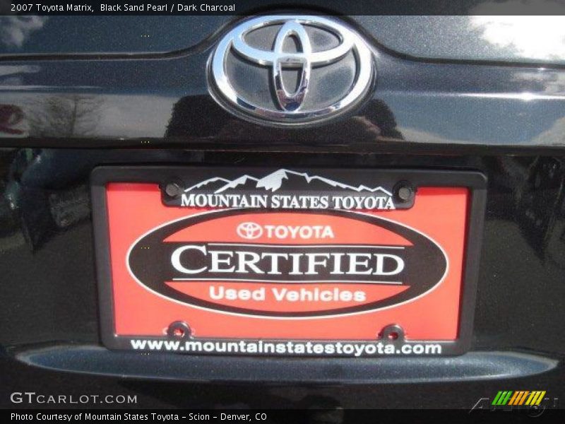Black Sand Pearl / Dark Charcoal 2007 Toyota Matrix