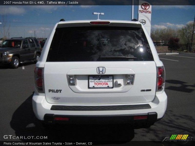 Taffeta White / Saddle 2007 Honda Pilot EX-L 4WD