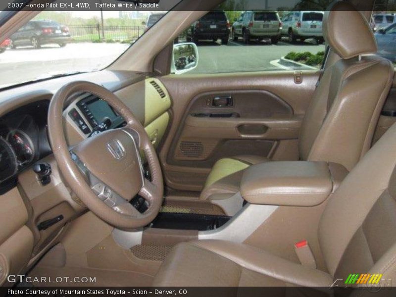 Taffeta White / Saddle 2007 Honda Pilot EX-L 4WD