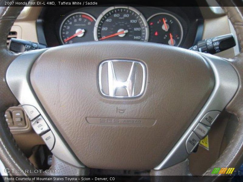 Taffeta White / Saddle 2007 Honda Pilot EX-L 4WD