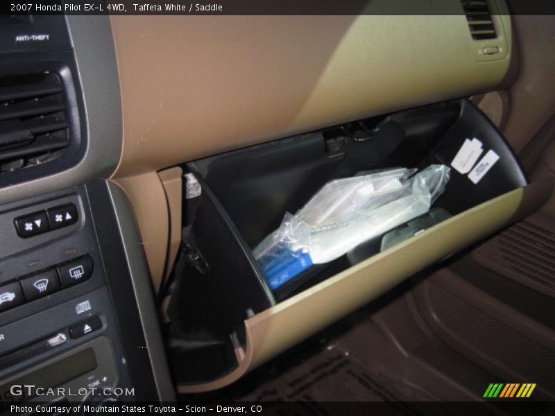 Taffeta White / Saddle 2007 Honda Pilot EX-L 4WD