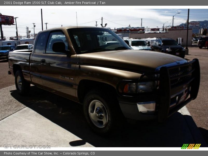 Amber Fire Pearlcoat / Tan 2001 Dodge Ram 1500 SLT Club Cab