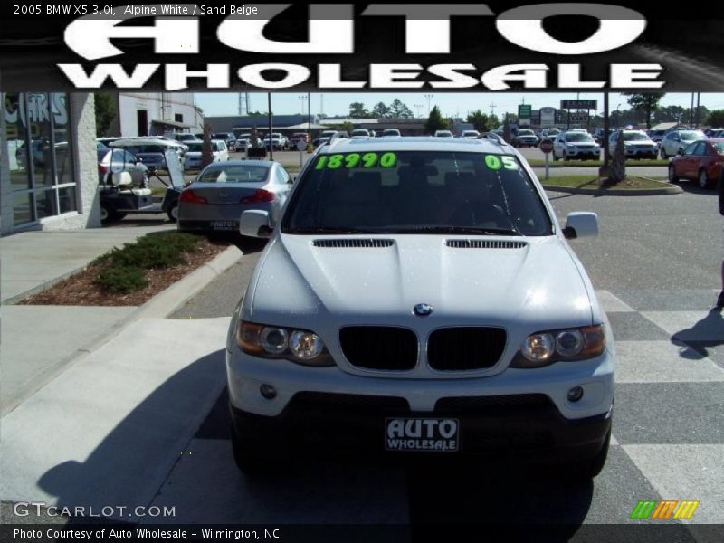 Alpine White / Sand Beige 2005 BMW X5 3.0i
