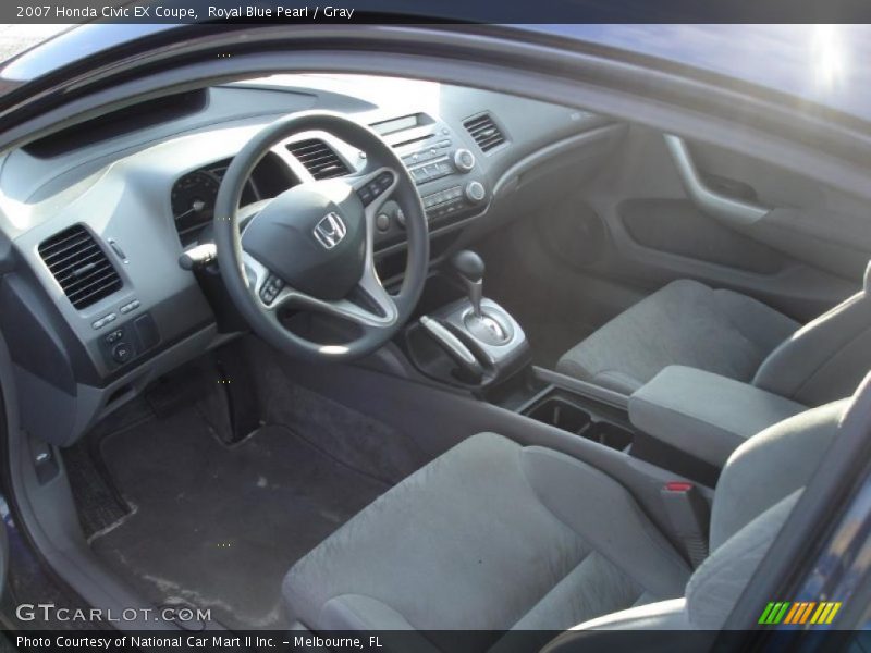 Royal Blue Pearl / Gray 2007 Honda Civic EX Coupe