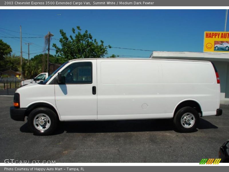 Summit White / Medium Dark Pewter 2003 Chevrolet Express 3500 Extended Cargo Van