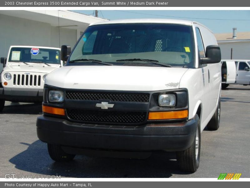 Summit White / Medium Dark Pewter 2003 Chevrolet Express 3500 Extended Cargo Van