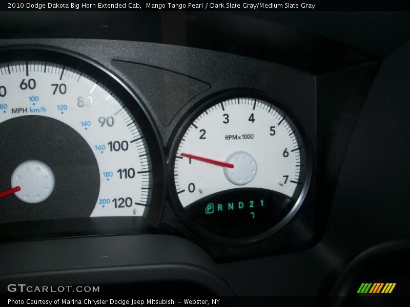 Mango Tango Pearl / Dark Slate Gray/Medium Slate Gray 2010 Dodge Dakota Big Horn Extended Cab