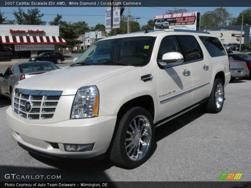 White Diamond / Cocoa/Light Cashmere 2007 Cadillac Escalade ESV AWD