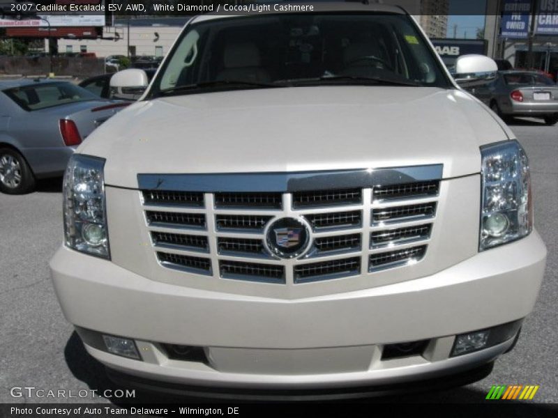 White Diamond / Cocoa/Light Cashmere 2007 Cadillac Escalade ESV AWD