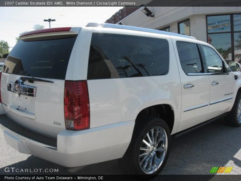 White Diamond / Cocoa/Light Cashmere 2007 Cadillac Escalade ESV AWD