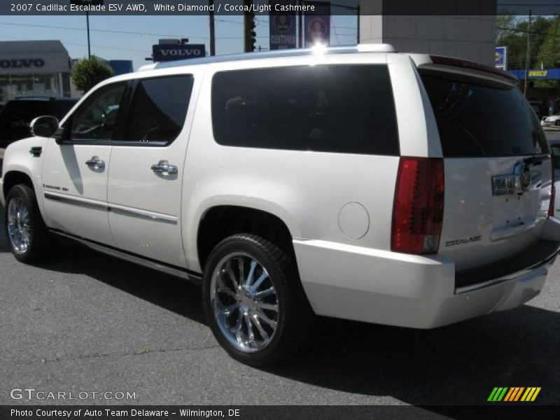 White Diamond / Cocoa/Light Cashmere 2007 Cadillac Escalade ESV AWD