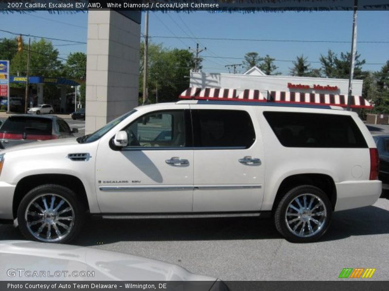 White Diamond / Cocoa/Light Cashmere 2007 Cadillac Escalade ESV AWD