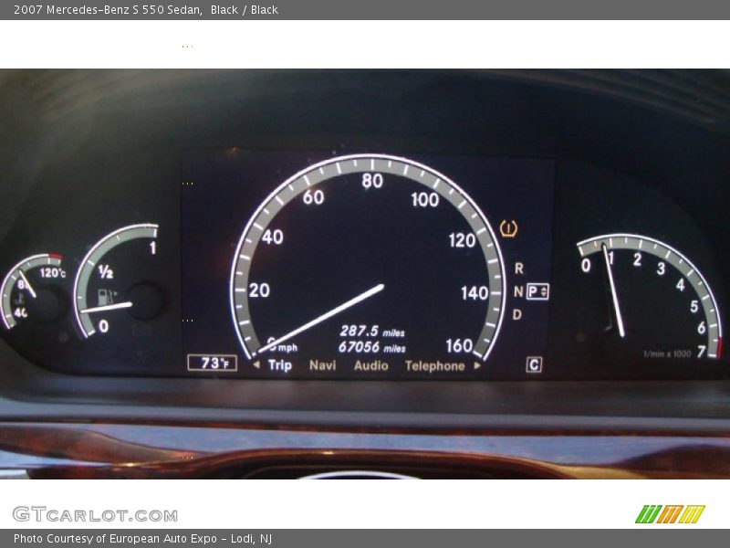 Black / Black 2007 Mercedes-Benz S 550 Sedan