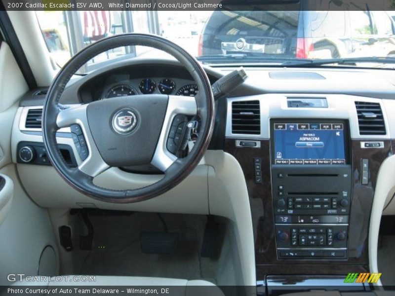 White Diamond / Cocoa/Light Cashmere 2007 Cadillac Escalade ESV AWD