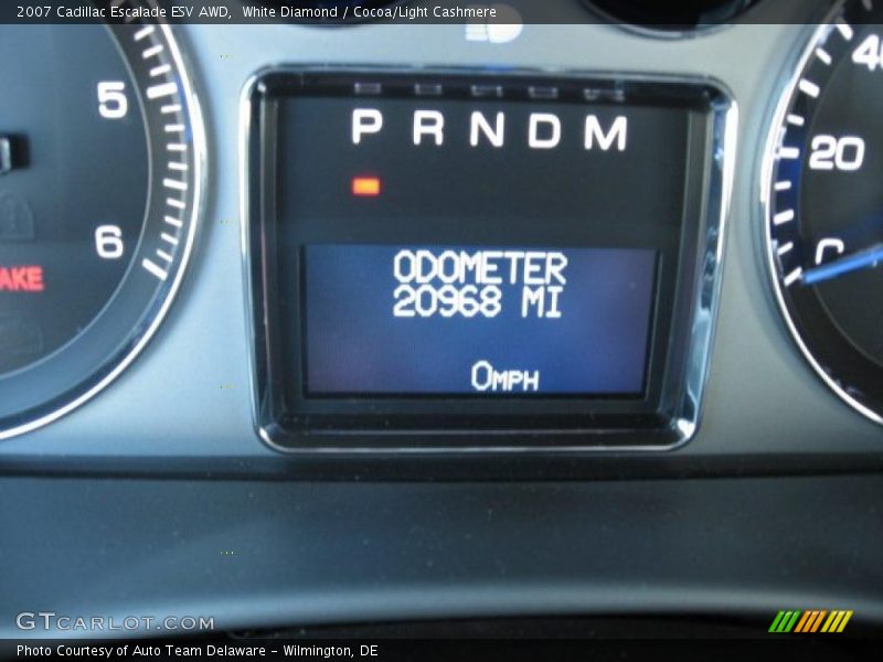 White Diamond / Cocoa/Light Cashmere 2007 Cadillac Escalade ESV AWD