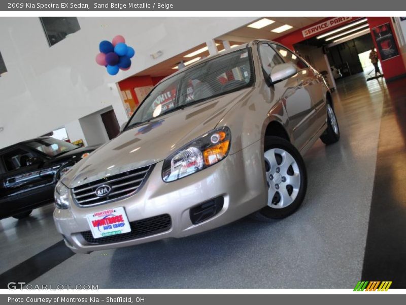 Sand Beige Metallic / Beige 2009 Kia Spectra EX Sedan