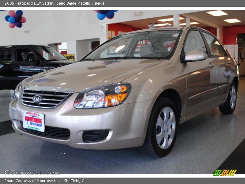 Sand Beige Metallic / Beige 2009 Kia Spectra EX Sedan