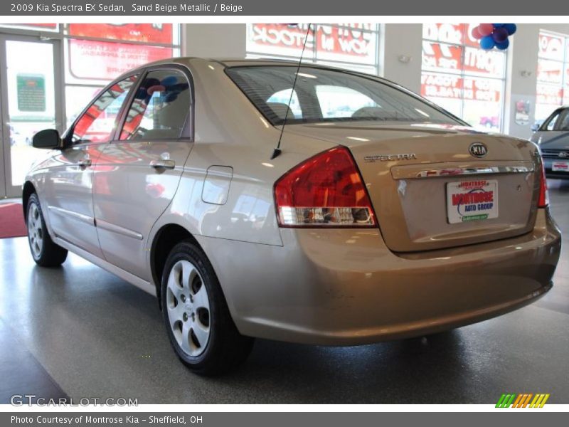 Sand Beige Metallic / Beige 2009 Kia Spectra EX Sedan