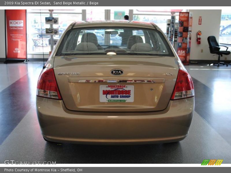 Sand Beige Metallic / Beige 2009 Kia Spectra EX Sedan