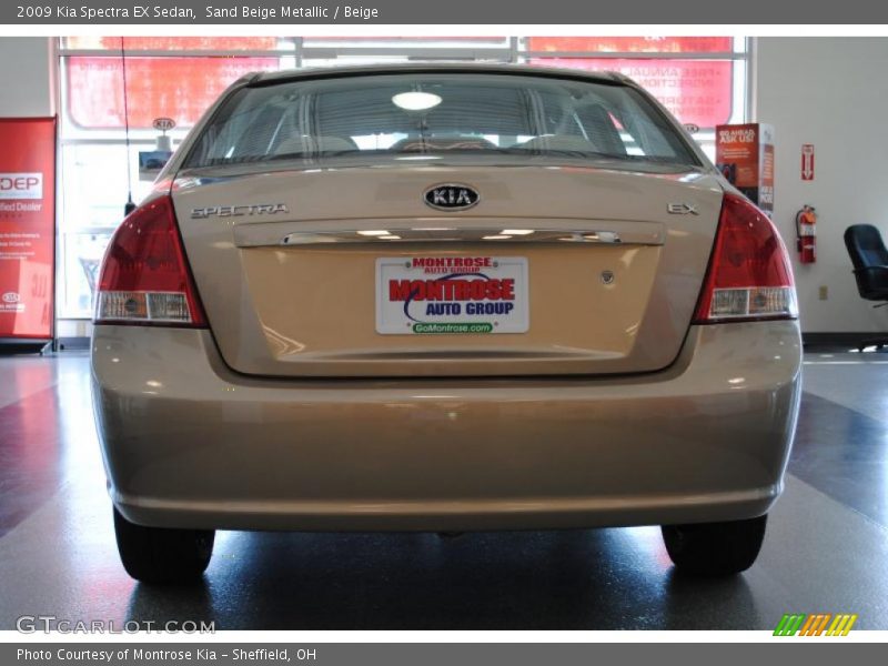 Sand Beige Metallic / Beige 2009 Kia Spectra EX Sedan