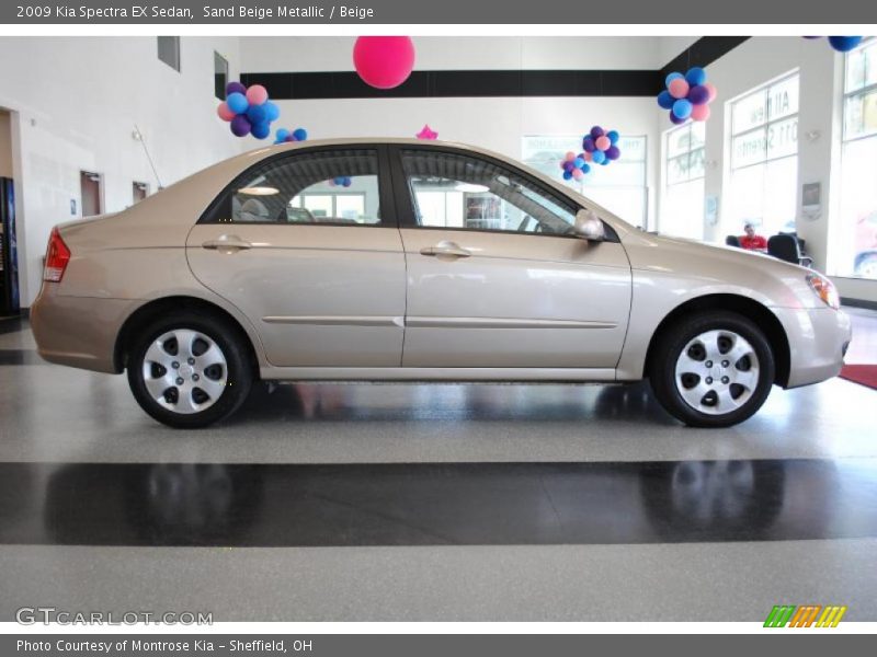 Sand Beige Metallic / Beige 2009 Kia Spectra EX Sedan