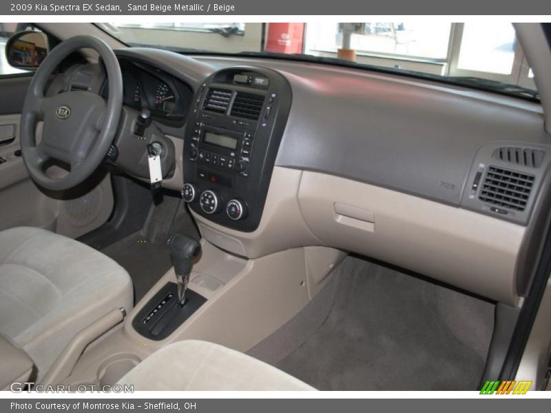 Sand Beige Metallic / Beige 2009 Kia Spectra EX Sedan