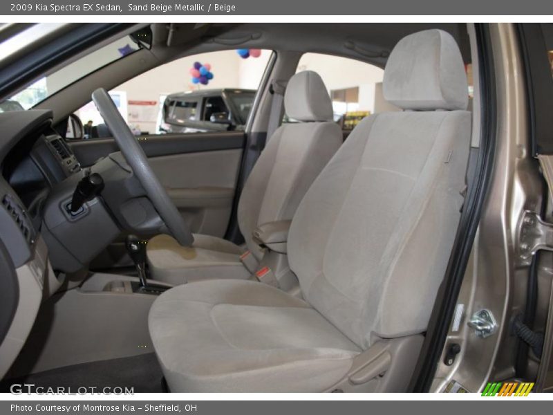 Sand Beige Metallic / Beige 2009 Kia Spectra EX Sedan