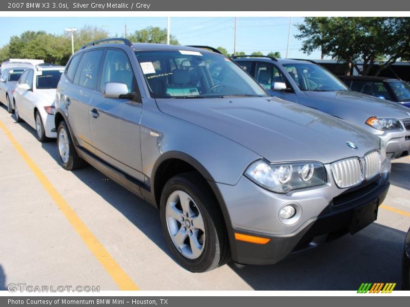 Silver Grey Metallic / Grey 2007 BMW X3 3.0si