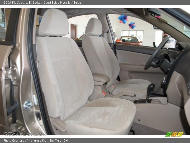 Sand Beige Metallic / Beige 2009 Kia Spectra EX Sedan
