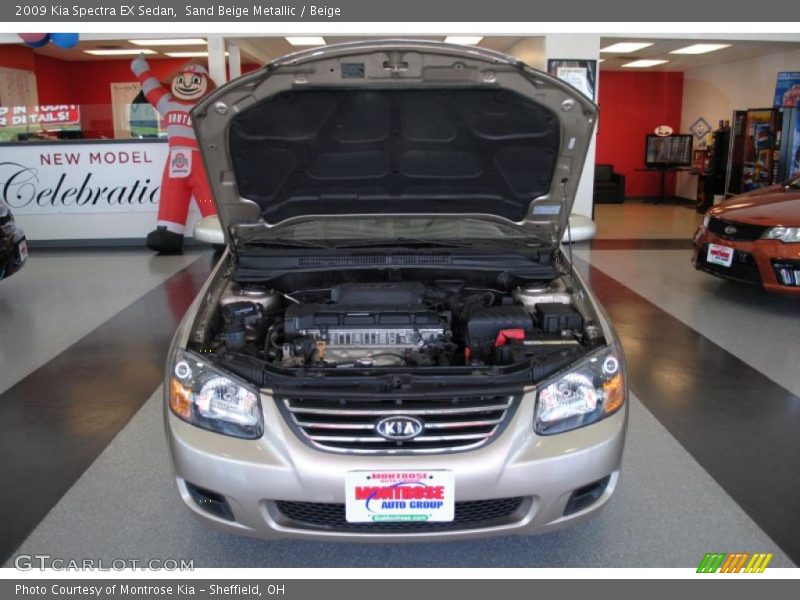 Sand Beige Metallic / Beige 2009 Kia Spectra EX Sedan
