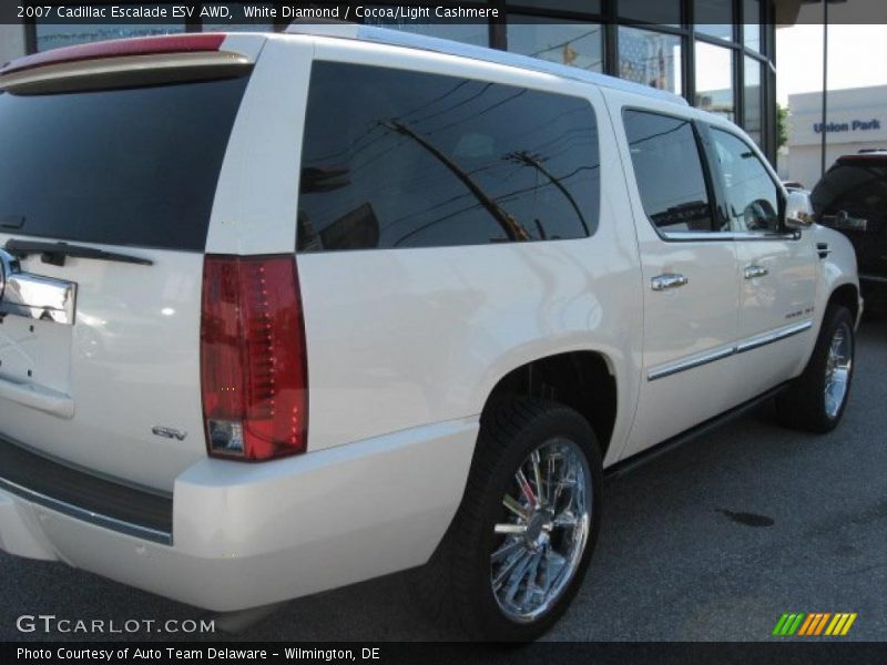 White Diamond / Cocoa/Light Cashmere 2007 Cadillac Escalade ESV AWD