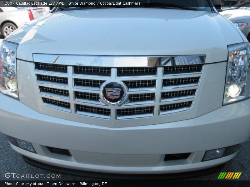 White Diamond / Cocoa/Light Cashmere 2007 Cadillac Escalade ESV AWD