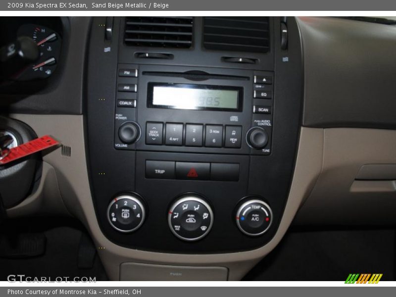 Sand Beige Metallic / Beige 2009 Kia Spectra EX Sedan