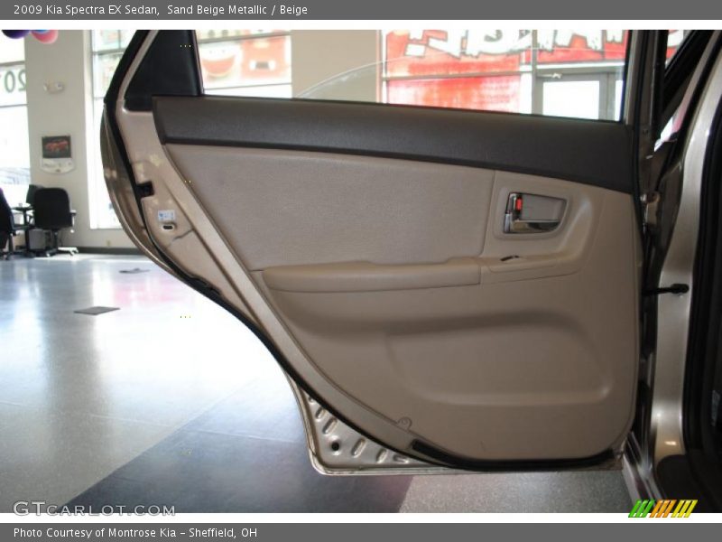 Sand Beige Metallic / Beige 2009 Kia Spectra EX Sedan